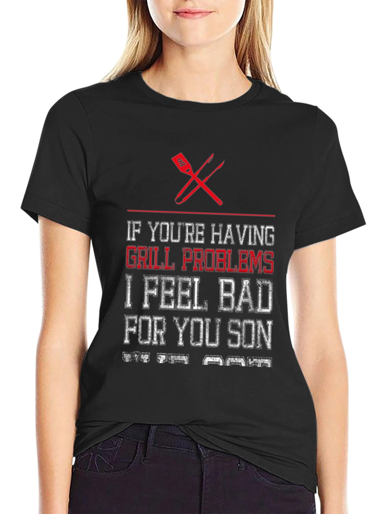 Grill Problems T-Shirt: Funny BBQ Grill Master Tee
