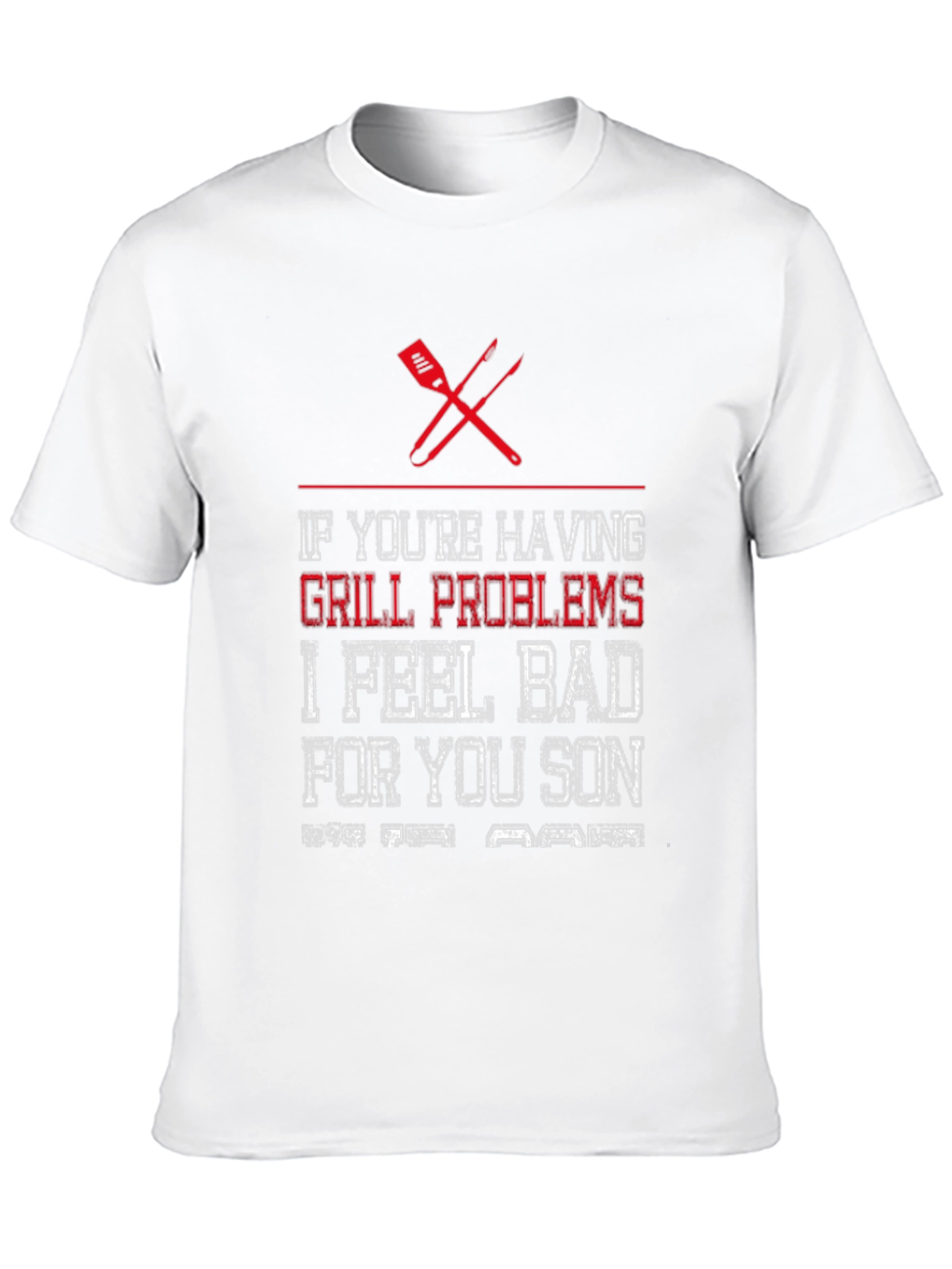 Grill Problems T-Shirt: Funny BBQ Grill Master Tee