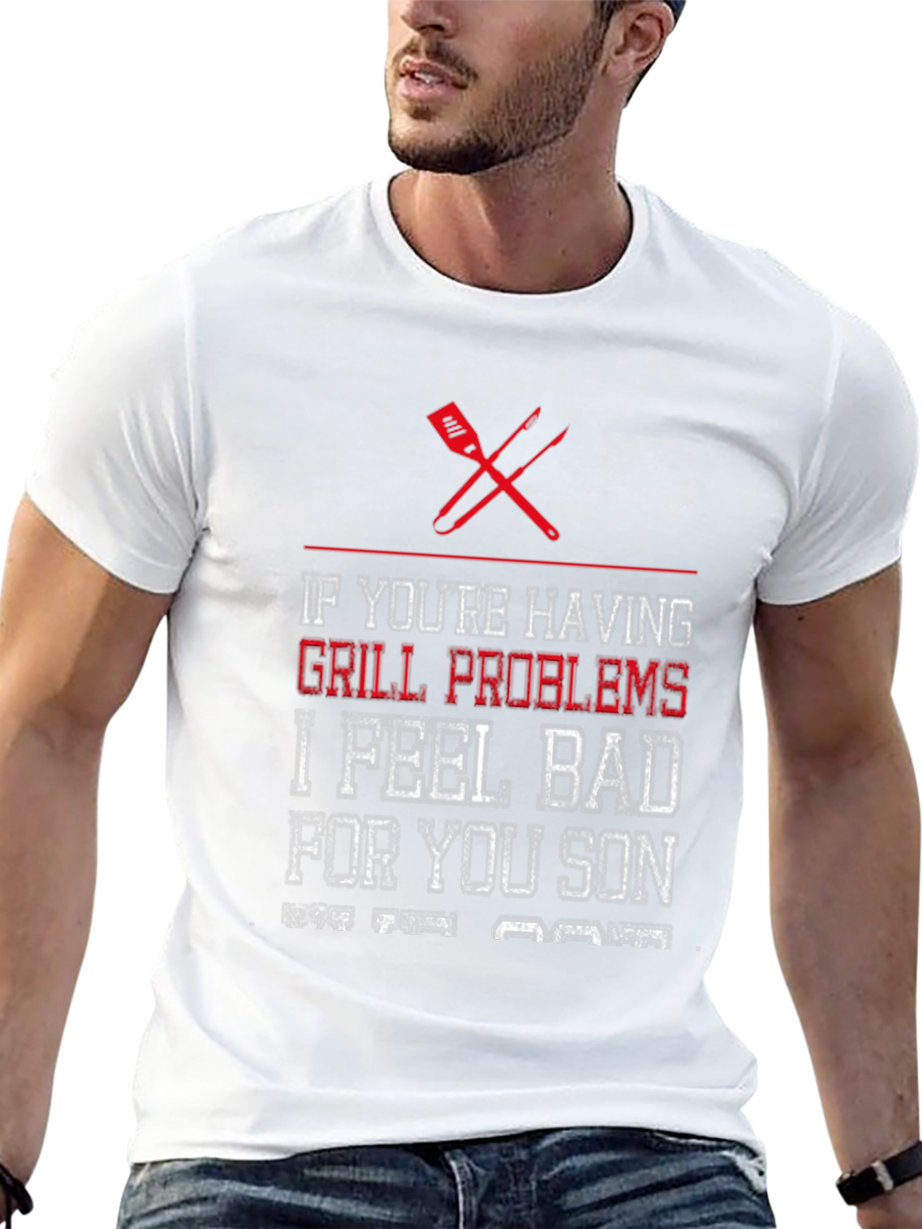 Grill Problems T-Shirt: Funny BBQ Grill Master Tee