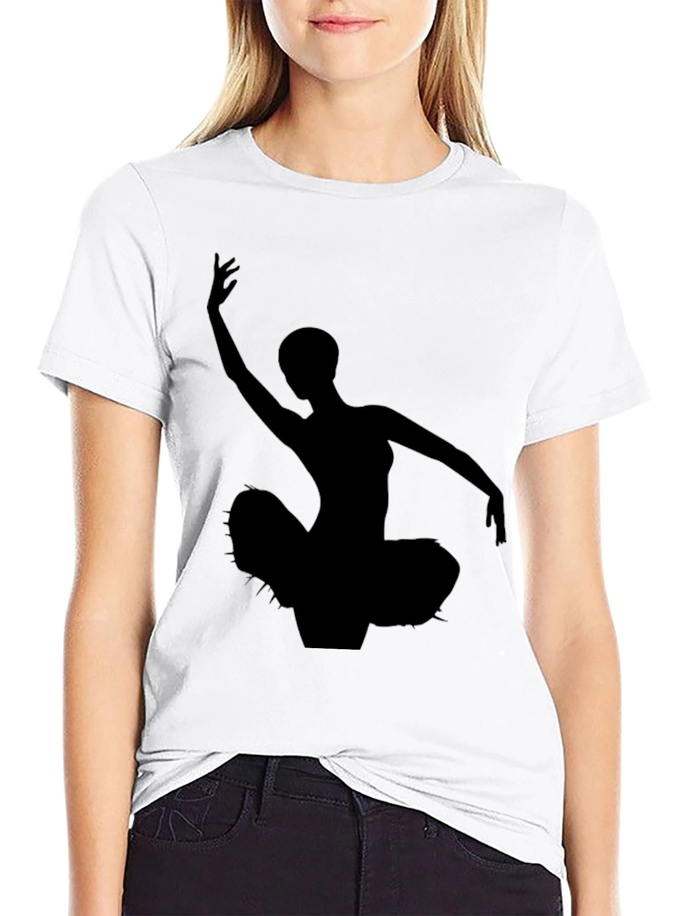 Ballerina Silhouette Black T-Shirt