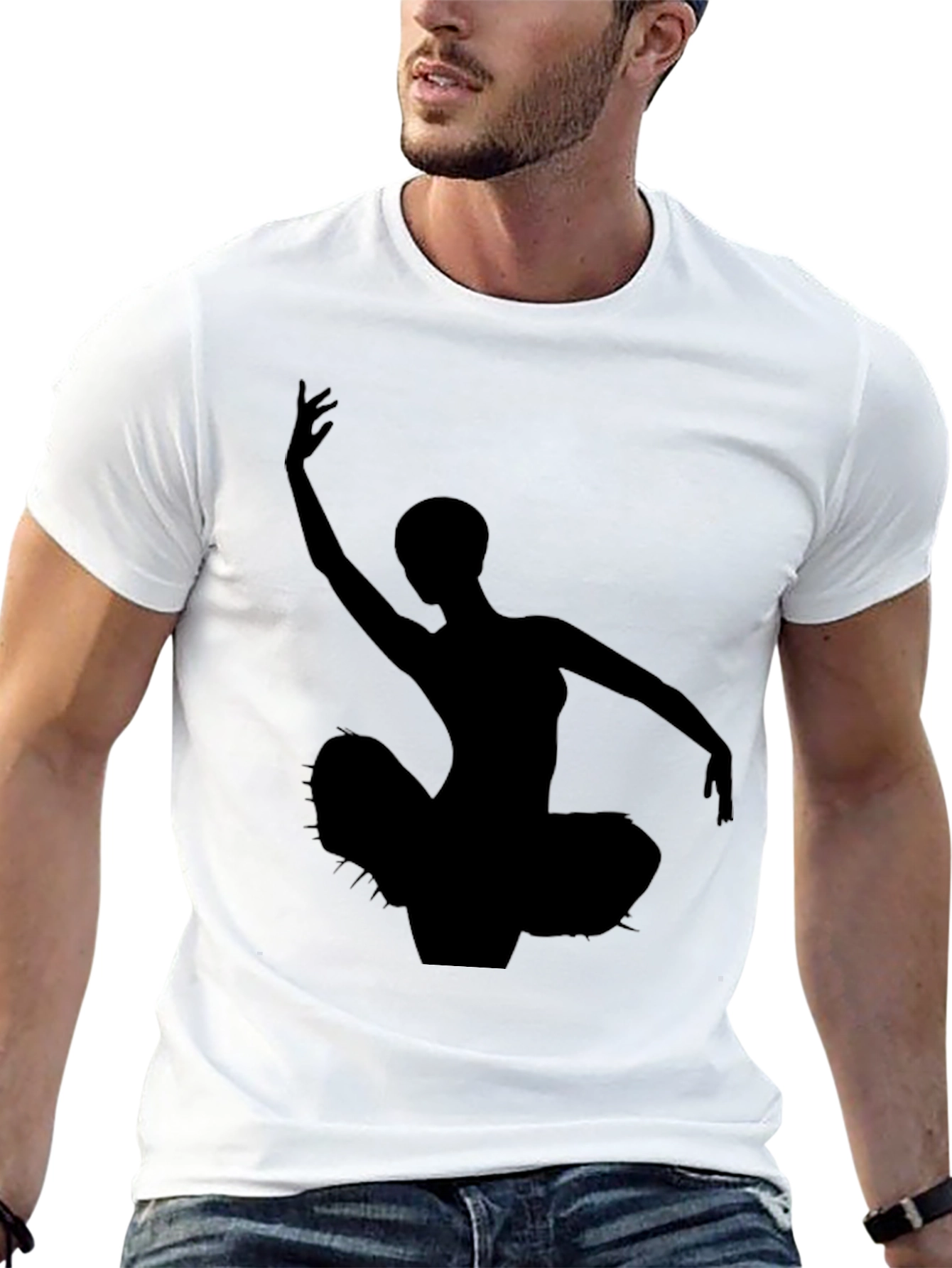 Ballerina Silhouette Black T-Shirt