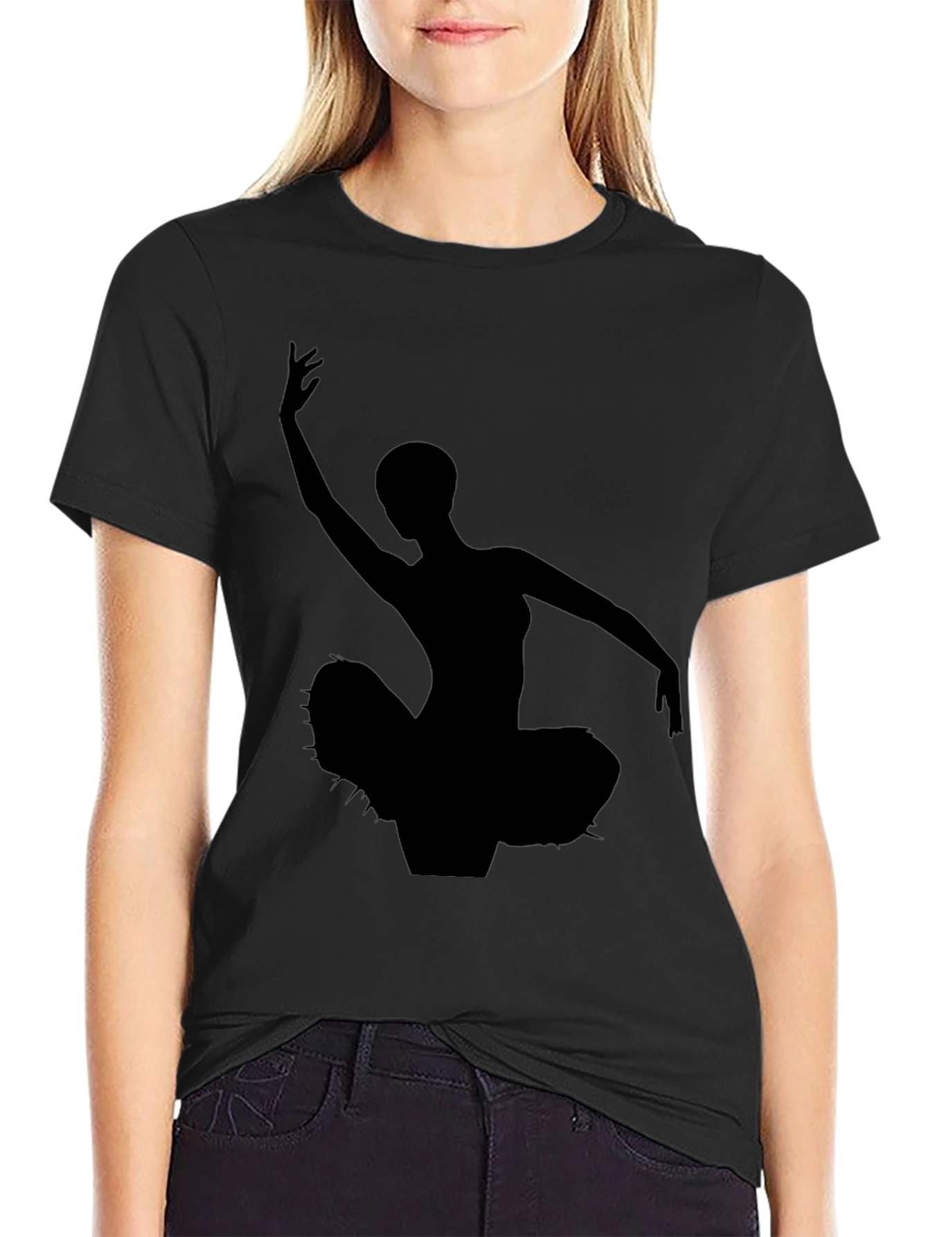 Ballerina Silhouette Black T-Shirt