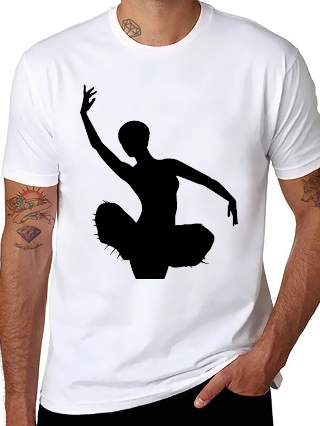 Ballerina Silhouette Black T-Shirt