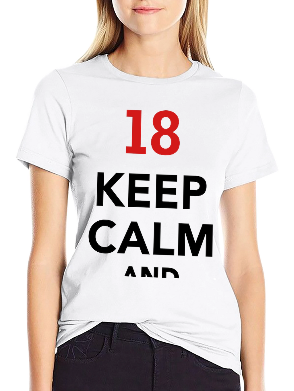Keep Calm 18th Birthday T-Shirt - Black