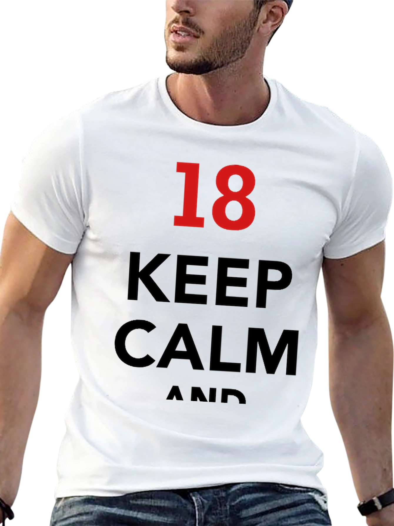 Keep Calm 18th Birthday T-Shirt - Black