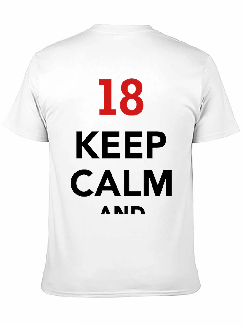 Keep Calm 18th Birthday T-Shirt - Black