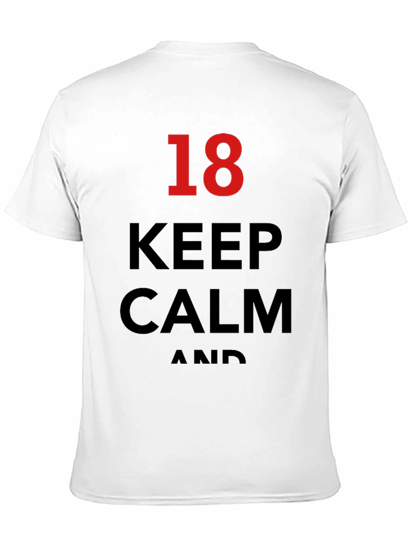 Keep Calm 18th Birthday T-Shirt - Black