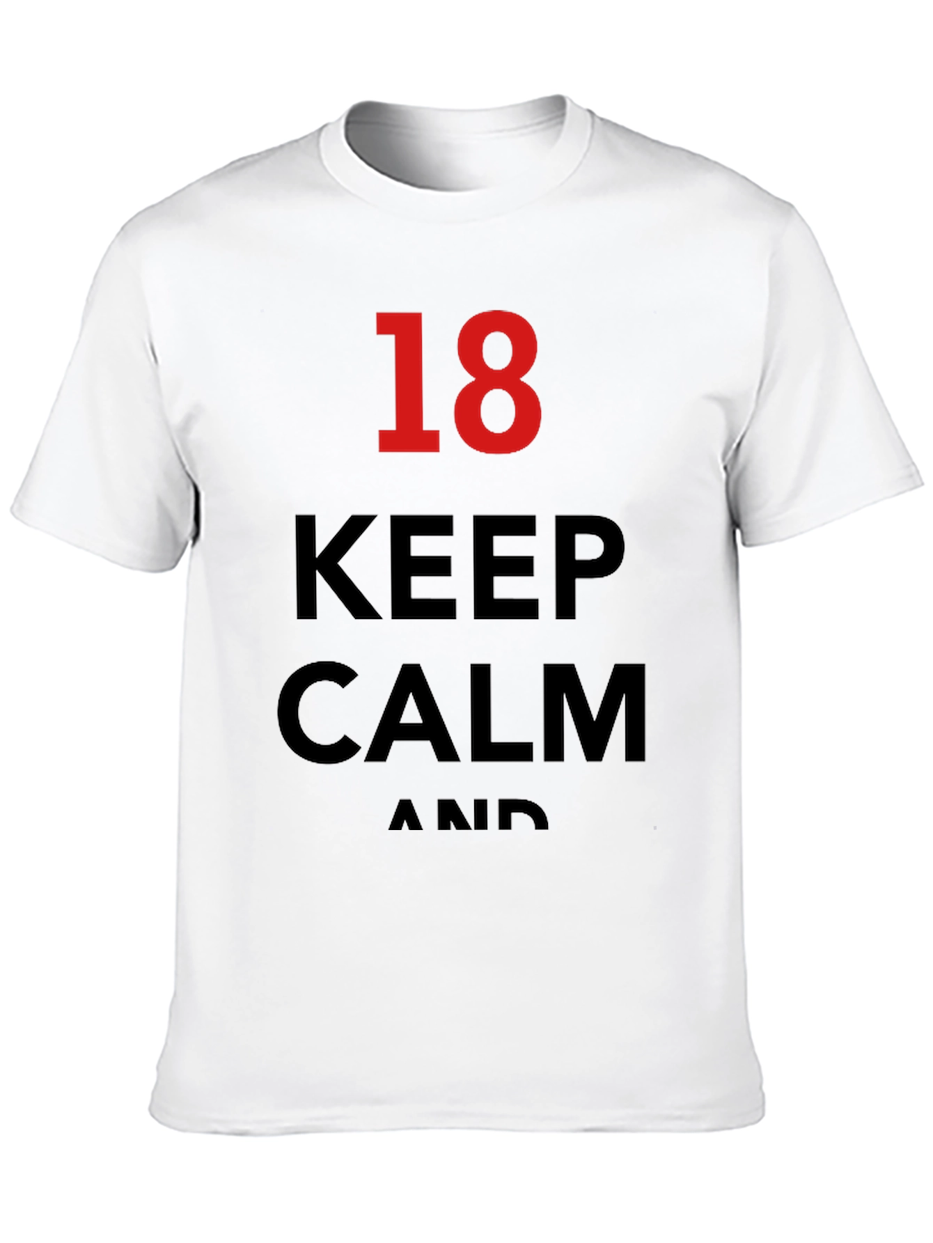 Keep Calm 18th Birthday T-Shirt - Black