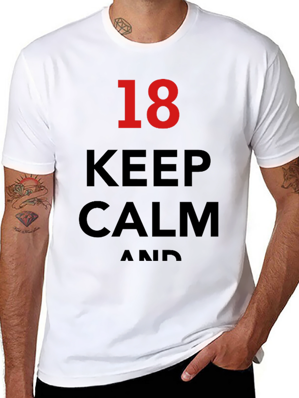 Keep Calm 18th Birthday T-Shirt - Black