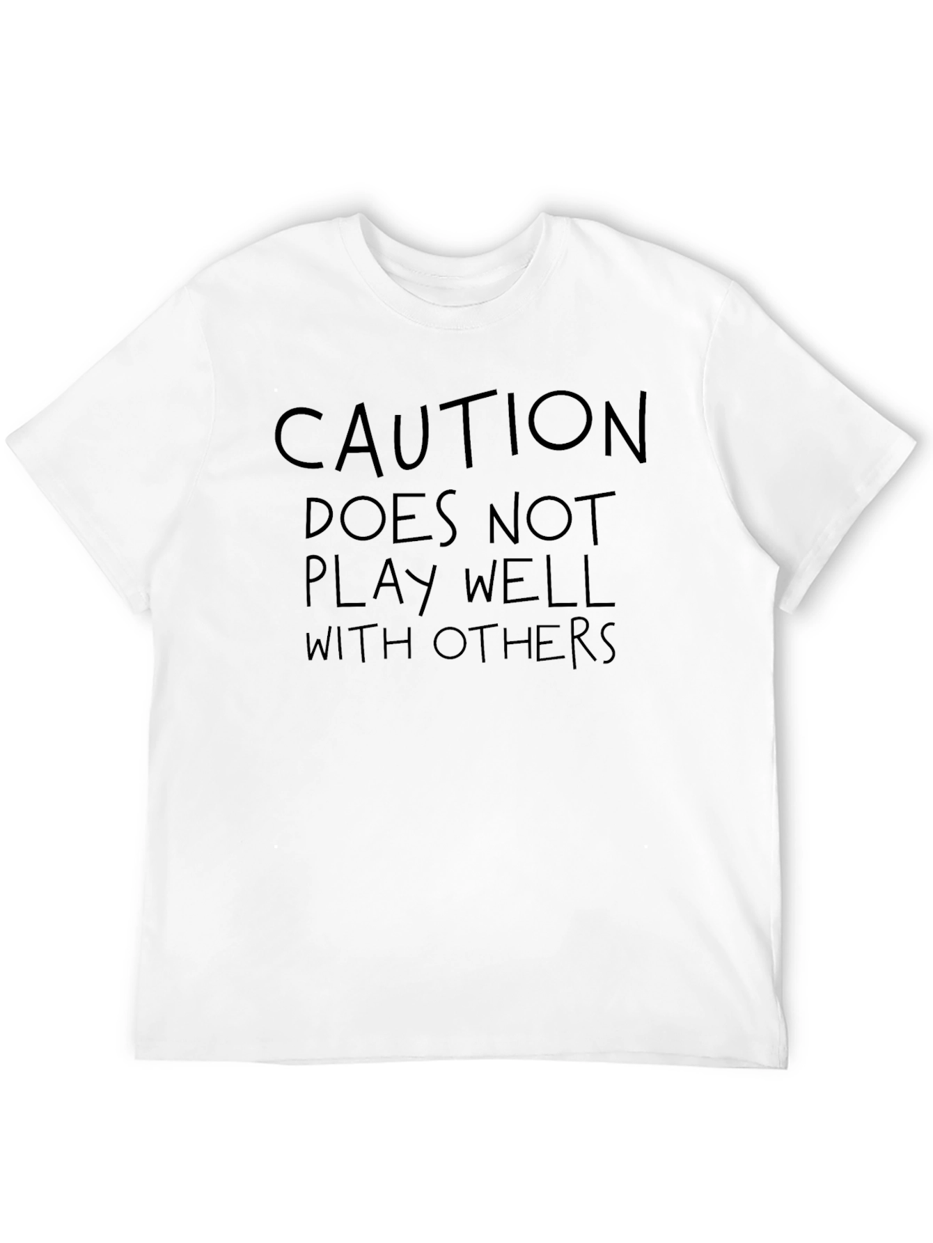 Caution T-Shirt: Doesnt Play Well With Others Funny Tee