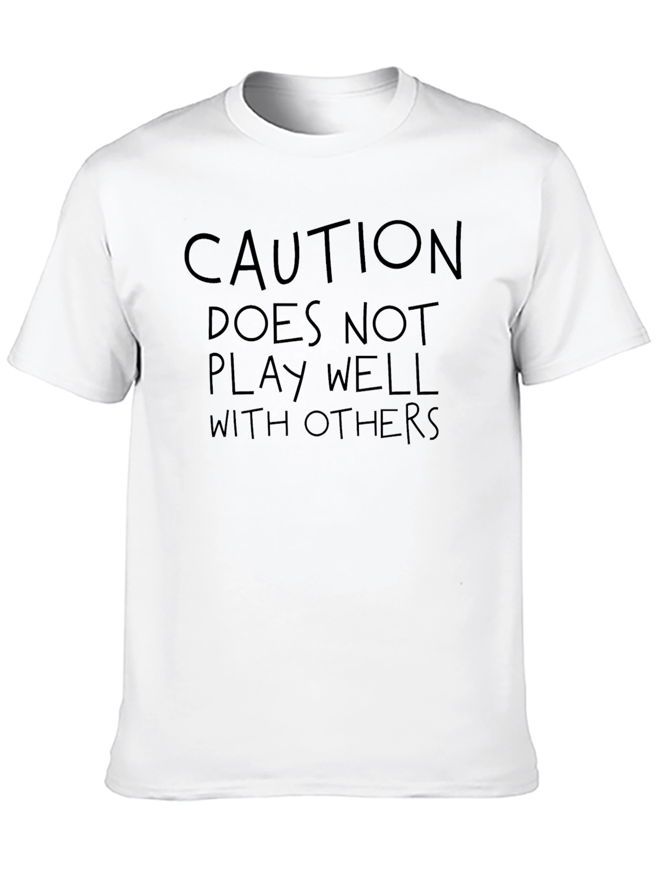 Caution T-Shirt: Doesnt Play Well With Others Funny Tee