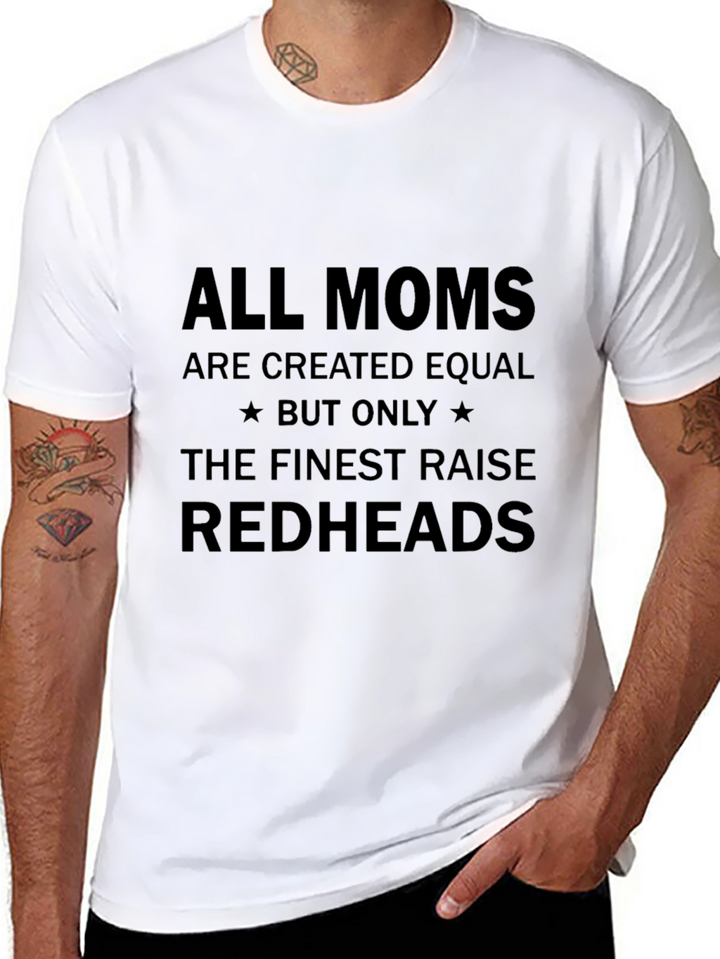 Finest Moms Raise Redheads Black T-Shirt