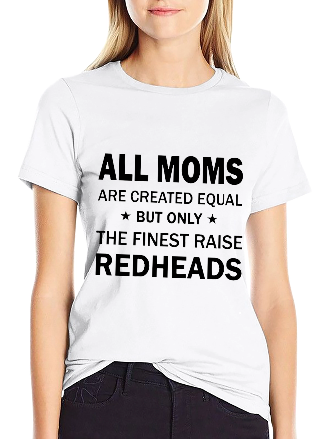 Finest Moms Raise Redheads Black T-Shirt