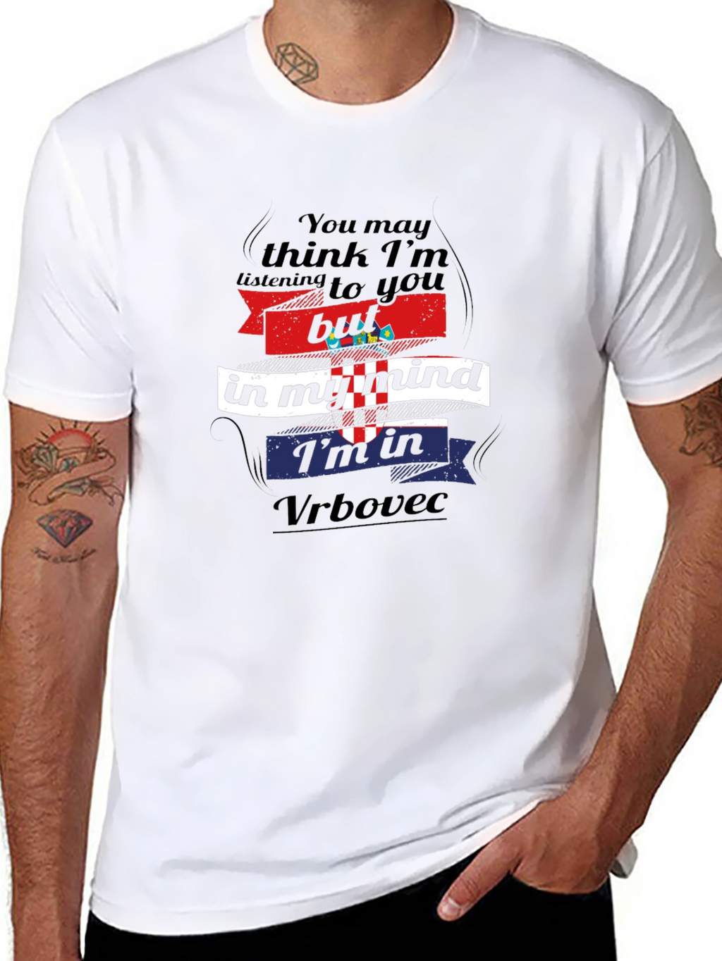 Funny Croatia Vrbovec Mind T-Shirt