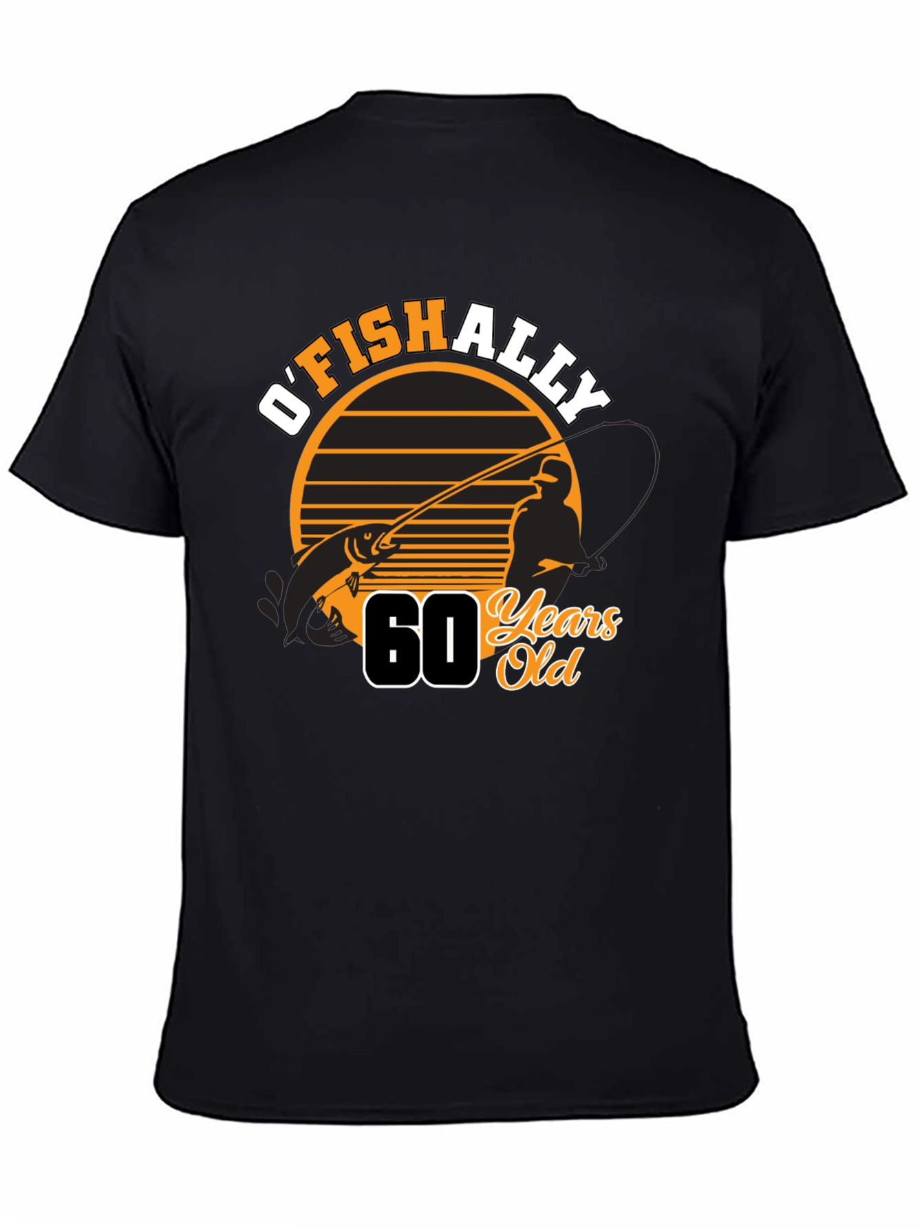 OFISHALLY 60 Years Old Fishing T-Shirt