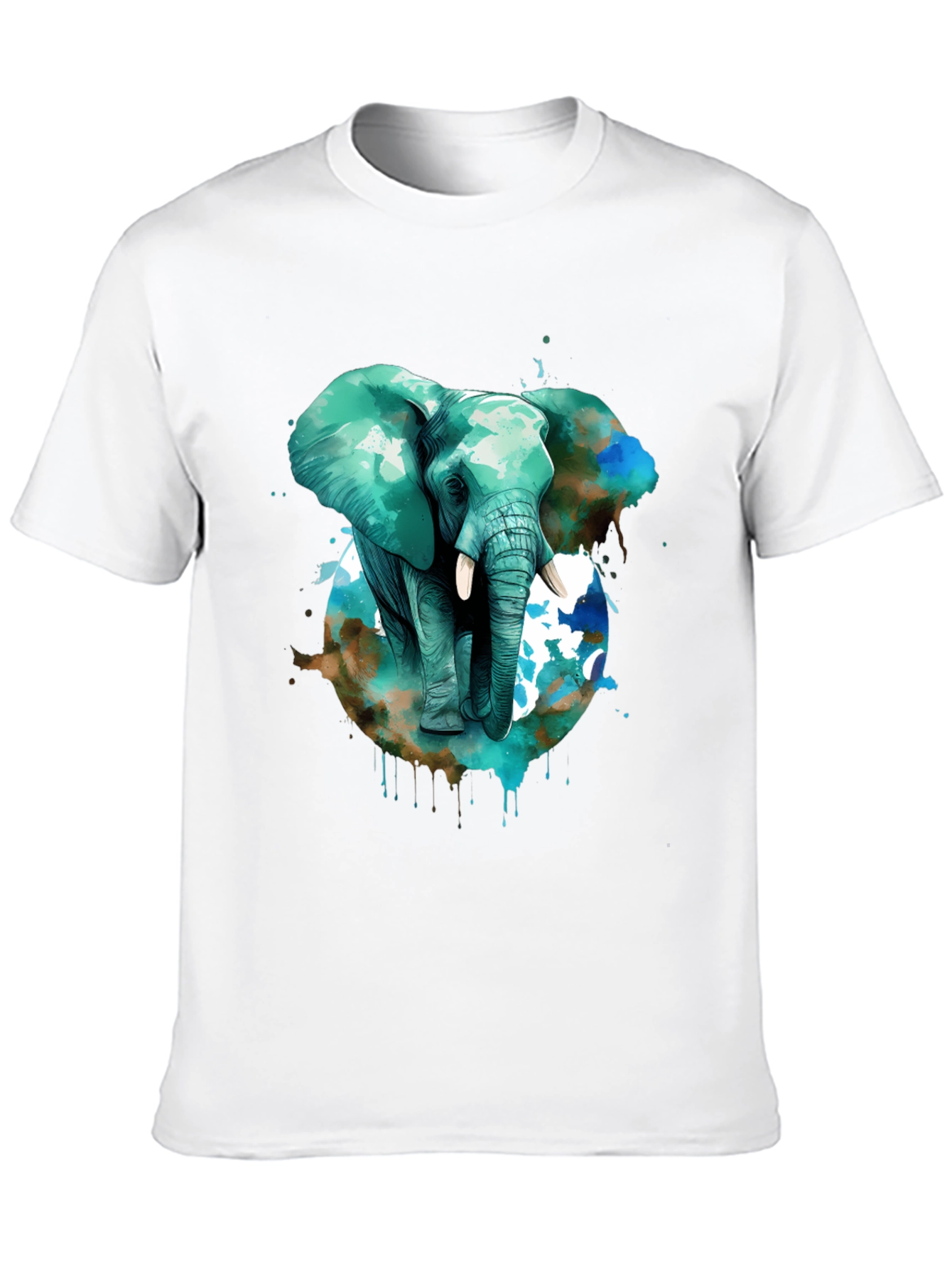 Elephant Watercolor T-Shirt - Unique Animal Tee
