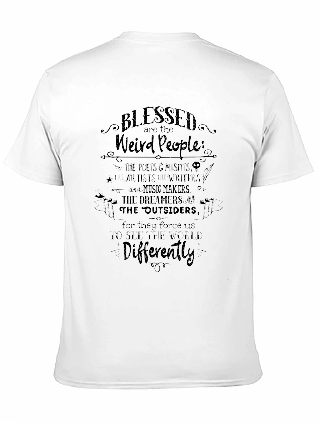 Blessed Are The Weird People T-Shirt - Unique Statement Tee