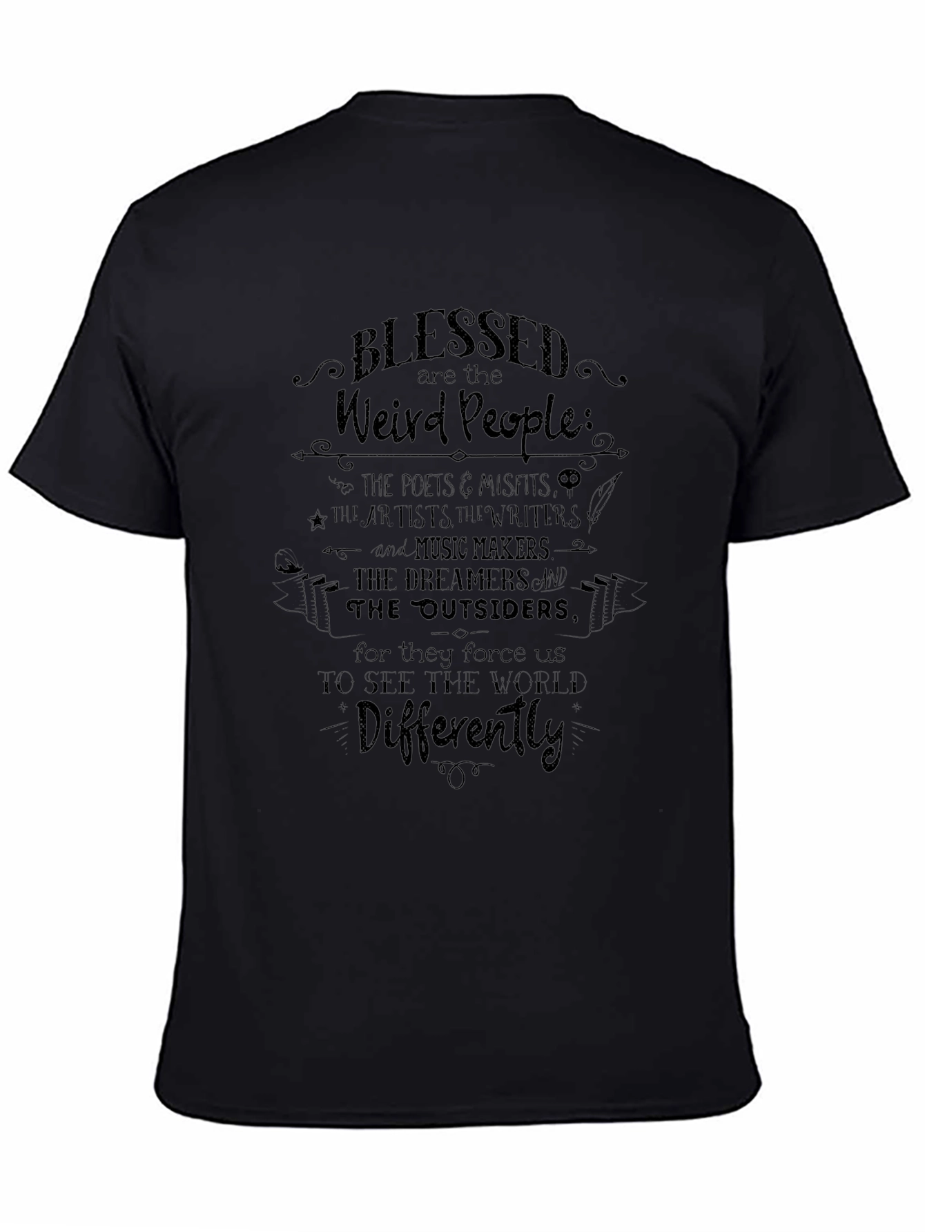 Blessed Are The Weird People T-Shirt - Unique Statement Tee