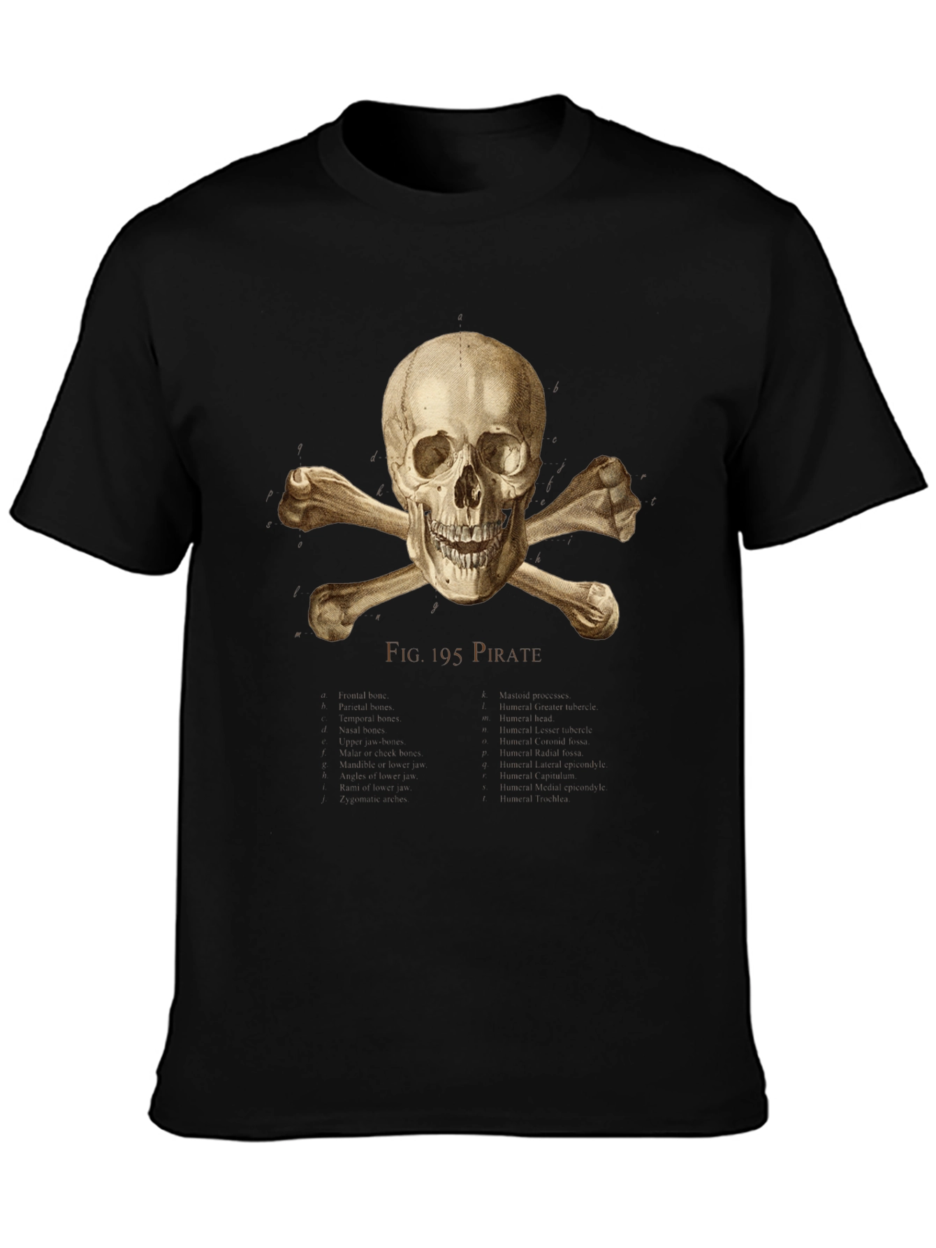 Pirate Skull & Crossbones Graphic Tee - Black