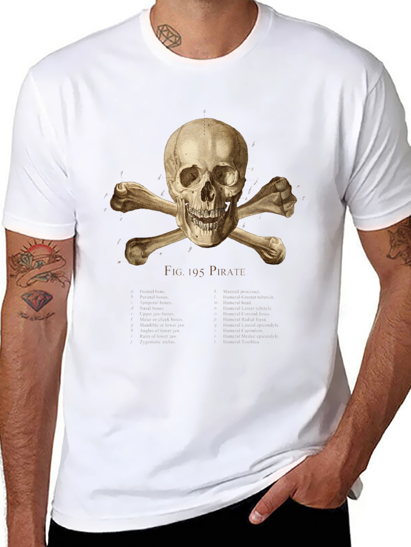 Pirate Skull & Crossbones Graphic Tee - Black
