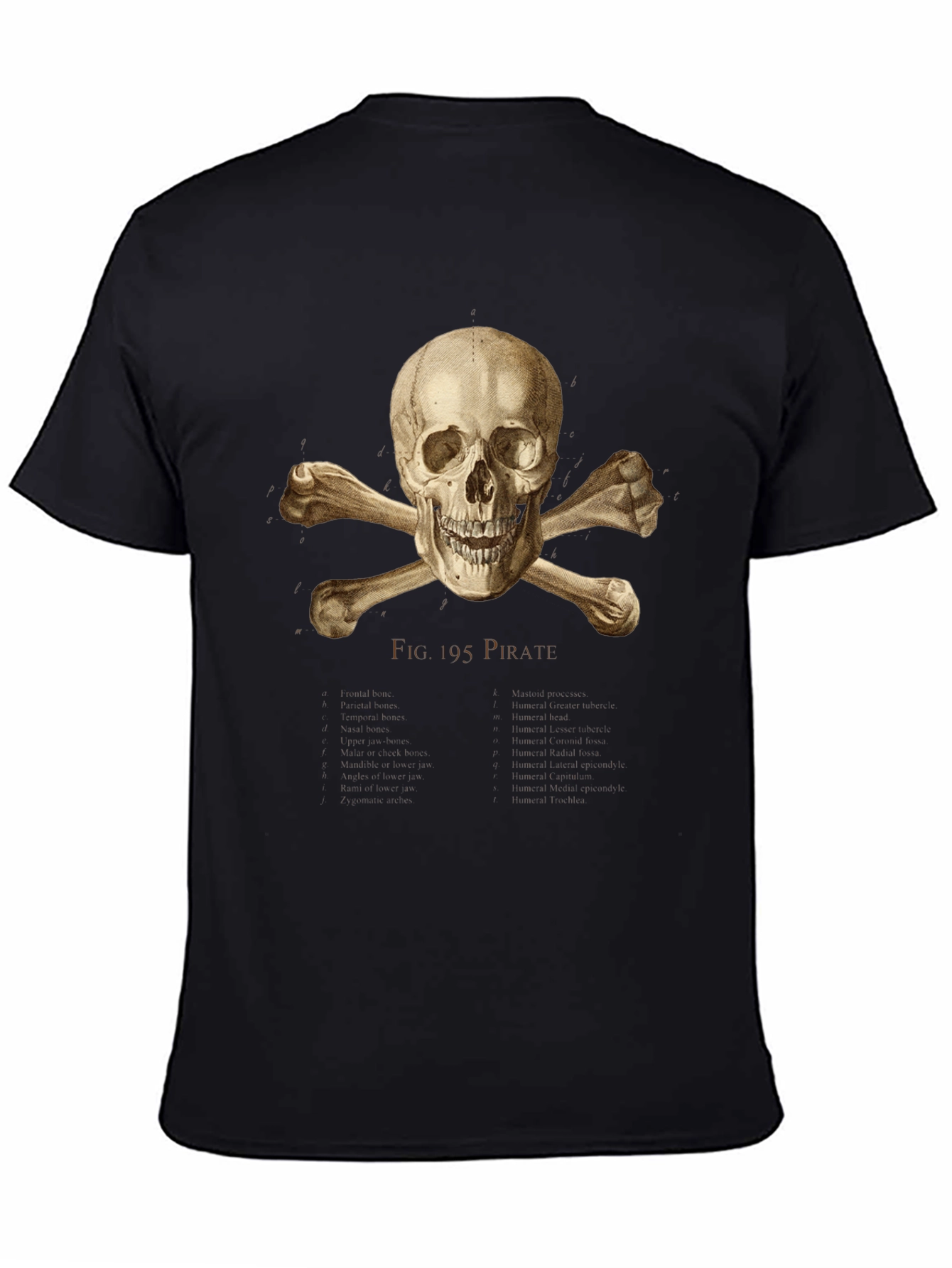 Pirate Skull & Crossbones Graphic Tee - Black