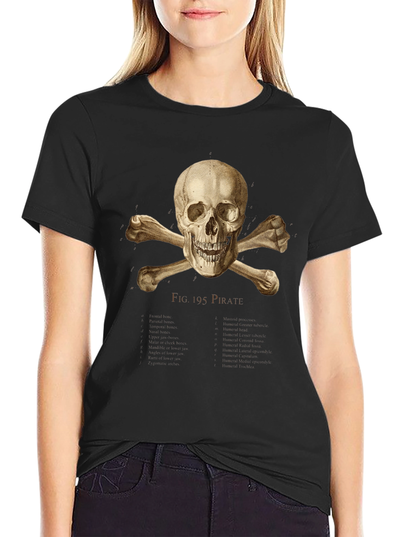 Pirate Skull & Crossbones Graphic Tee - Black