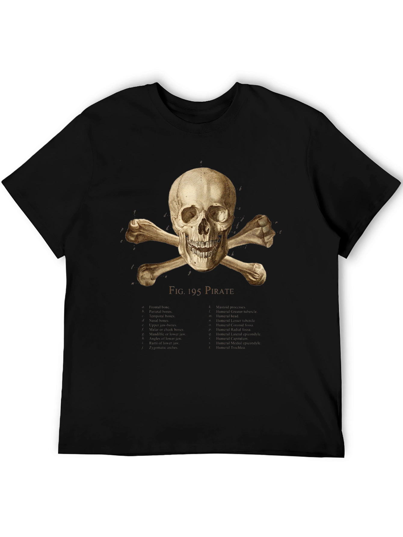 Pirate Skull & Crossbones Graphic Tee - Black