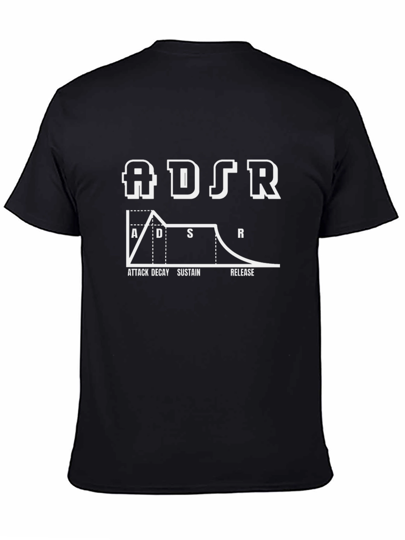 ADSR Synthesizer Envelope T-Shirt - Black