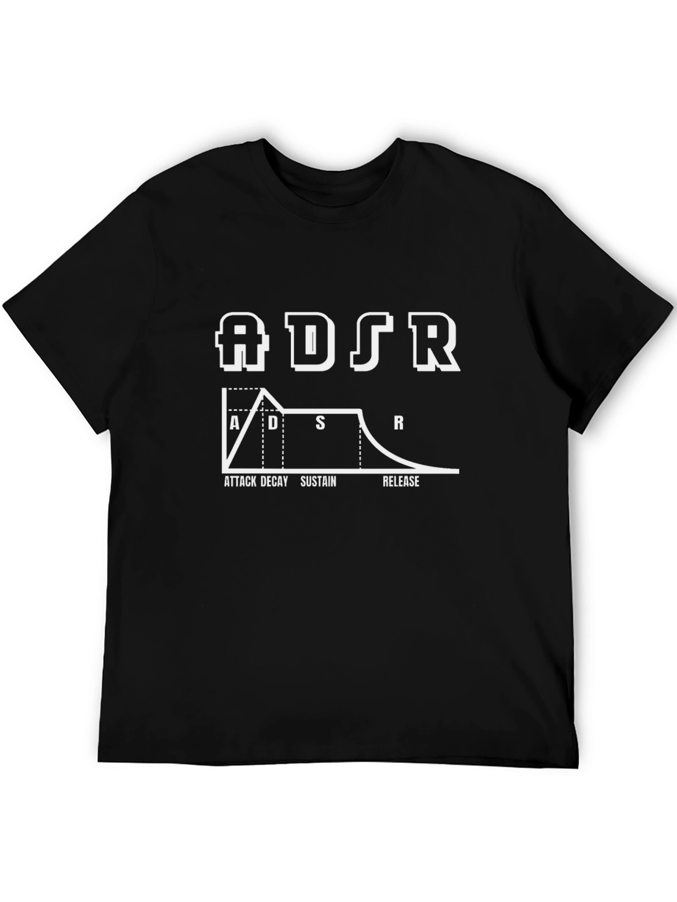 ADSR Synthesizer Envelope T-Shirt - Black