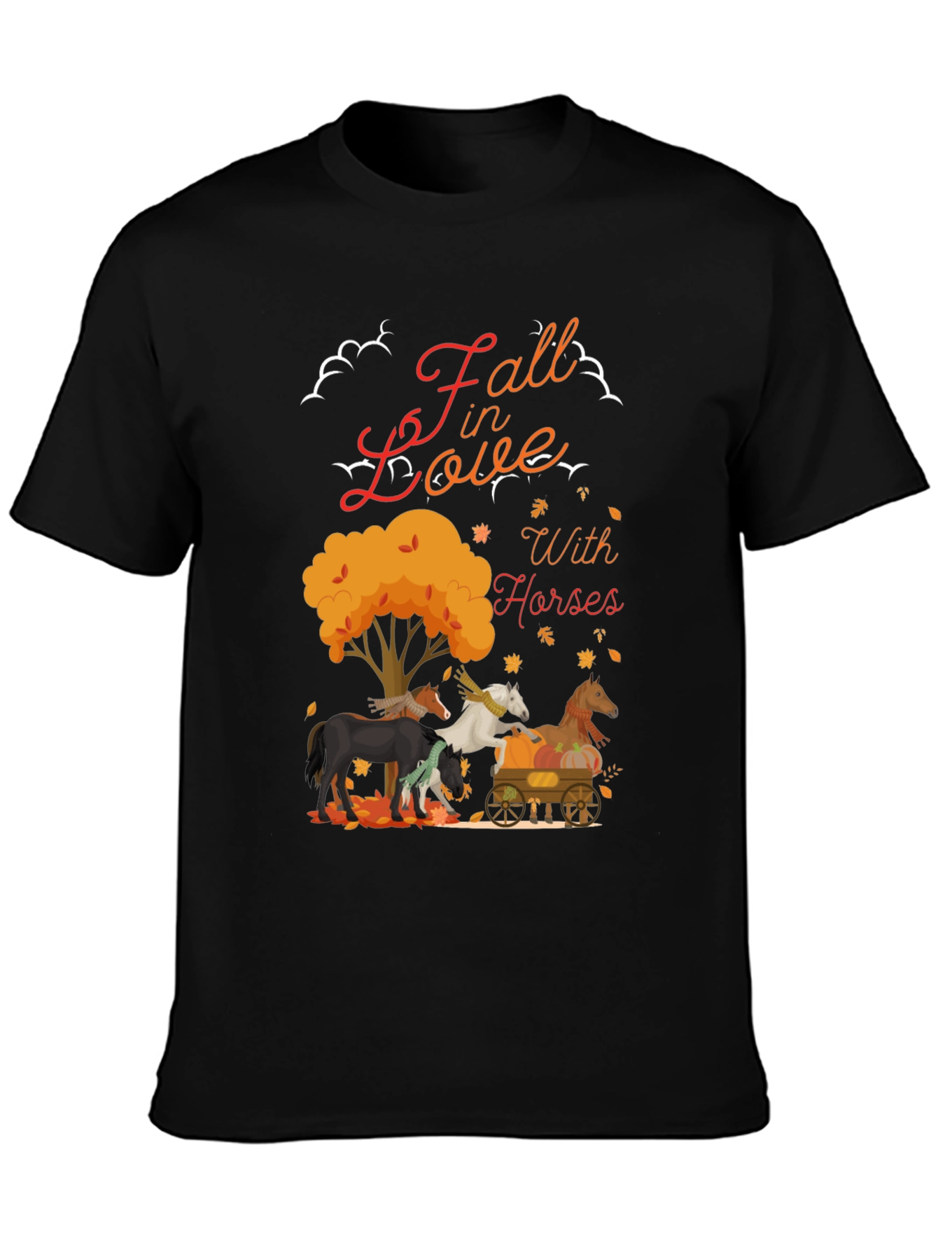 Fall in Love With Horses Graphic T-Shirt