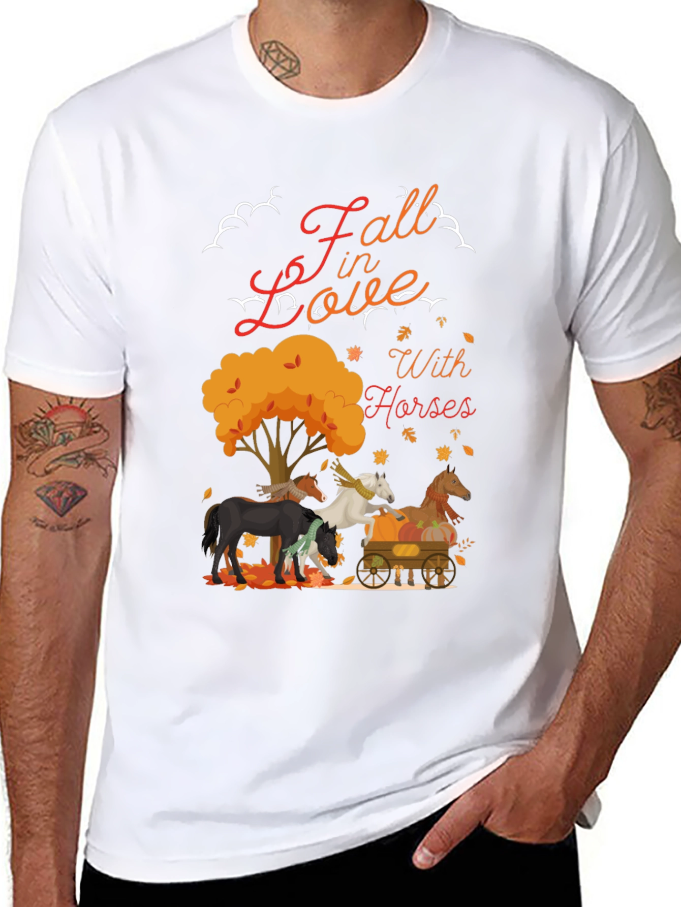 Fall in Love With Horses Graphic T-Shirt