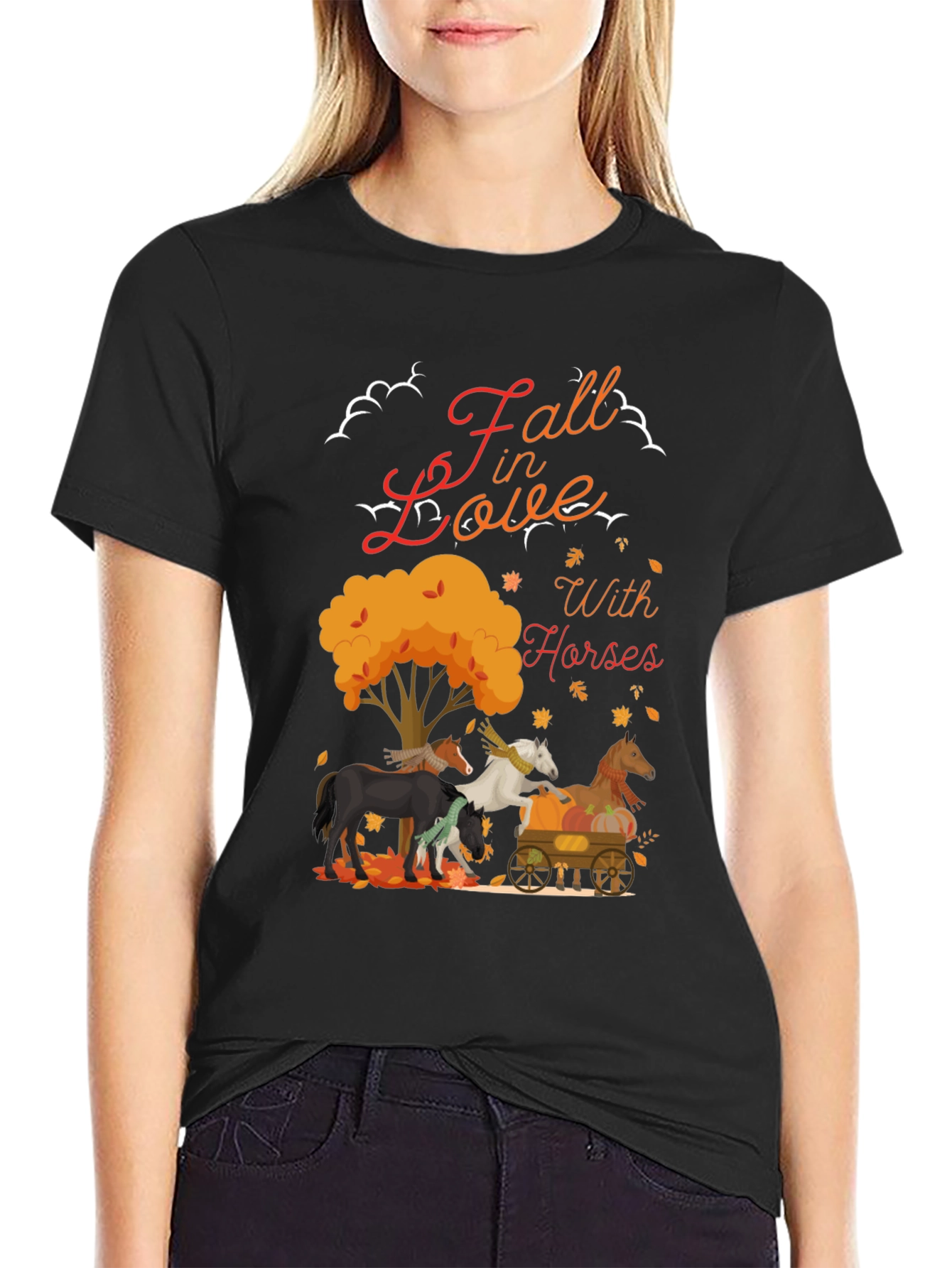 Fall in Love With Horses Graphic T-Shirt
