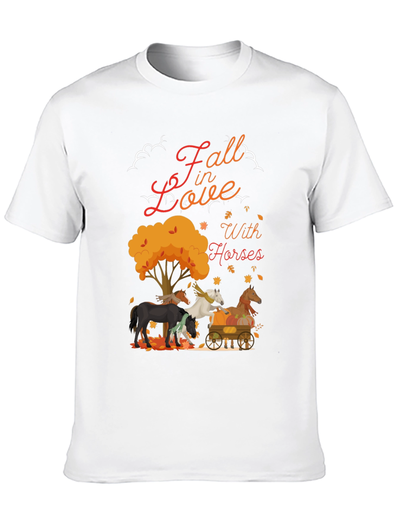 Fall in Love With Horses Graphic T-Shirt
