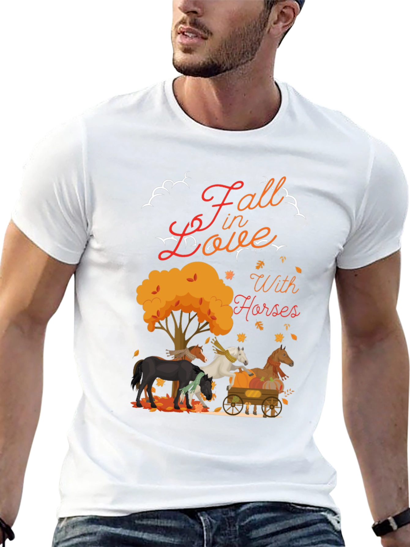 Fall in Love With Horses Graphic T-Shirt