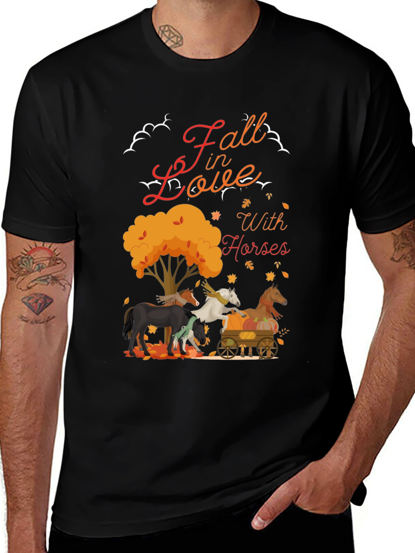 Fall in Love With Horses Graphic T-Shirt