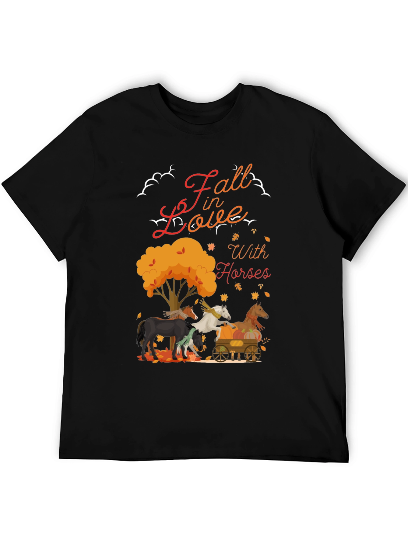 Fall in Love With Horses Graphic T-Shirt