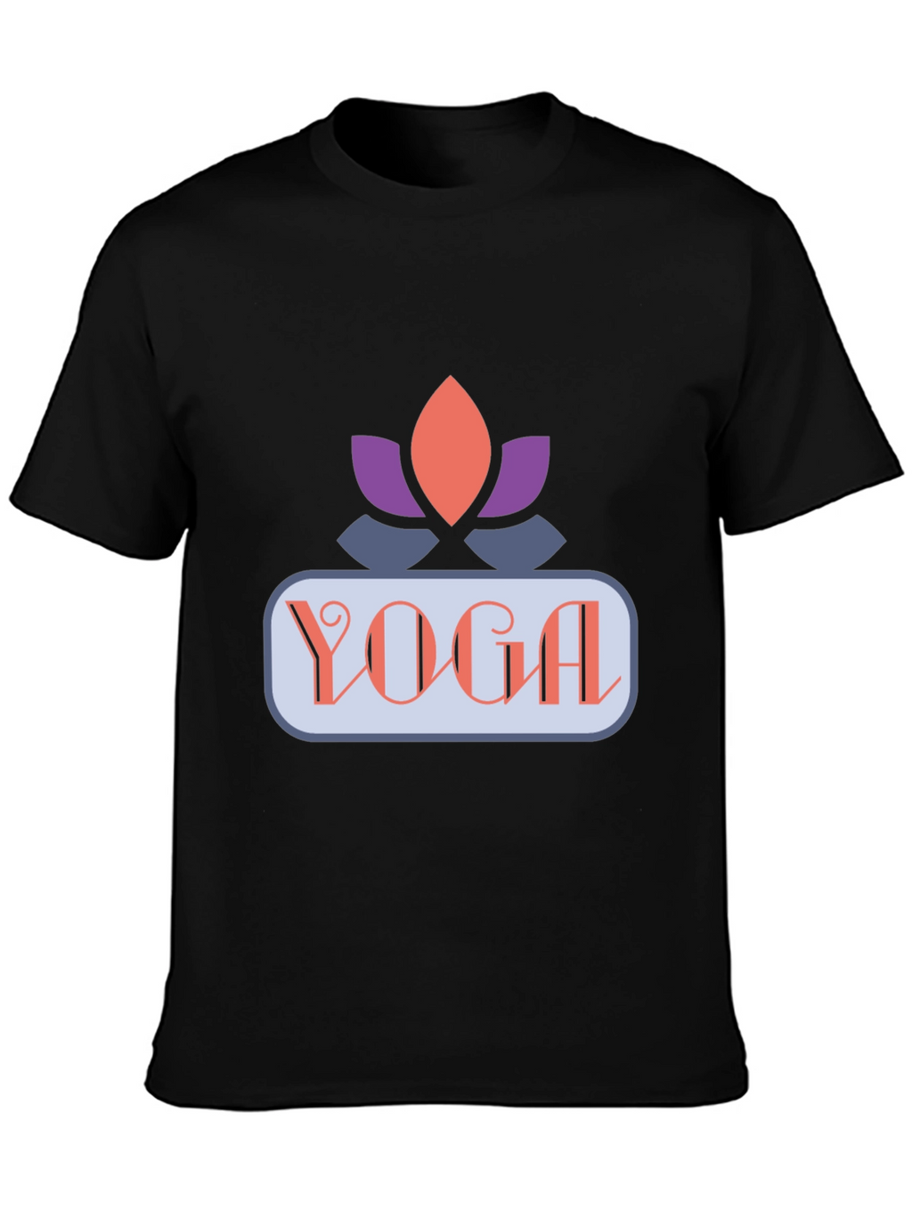Yoga Lotus Graphic Tee - Black