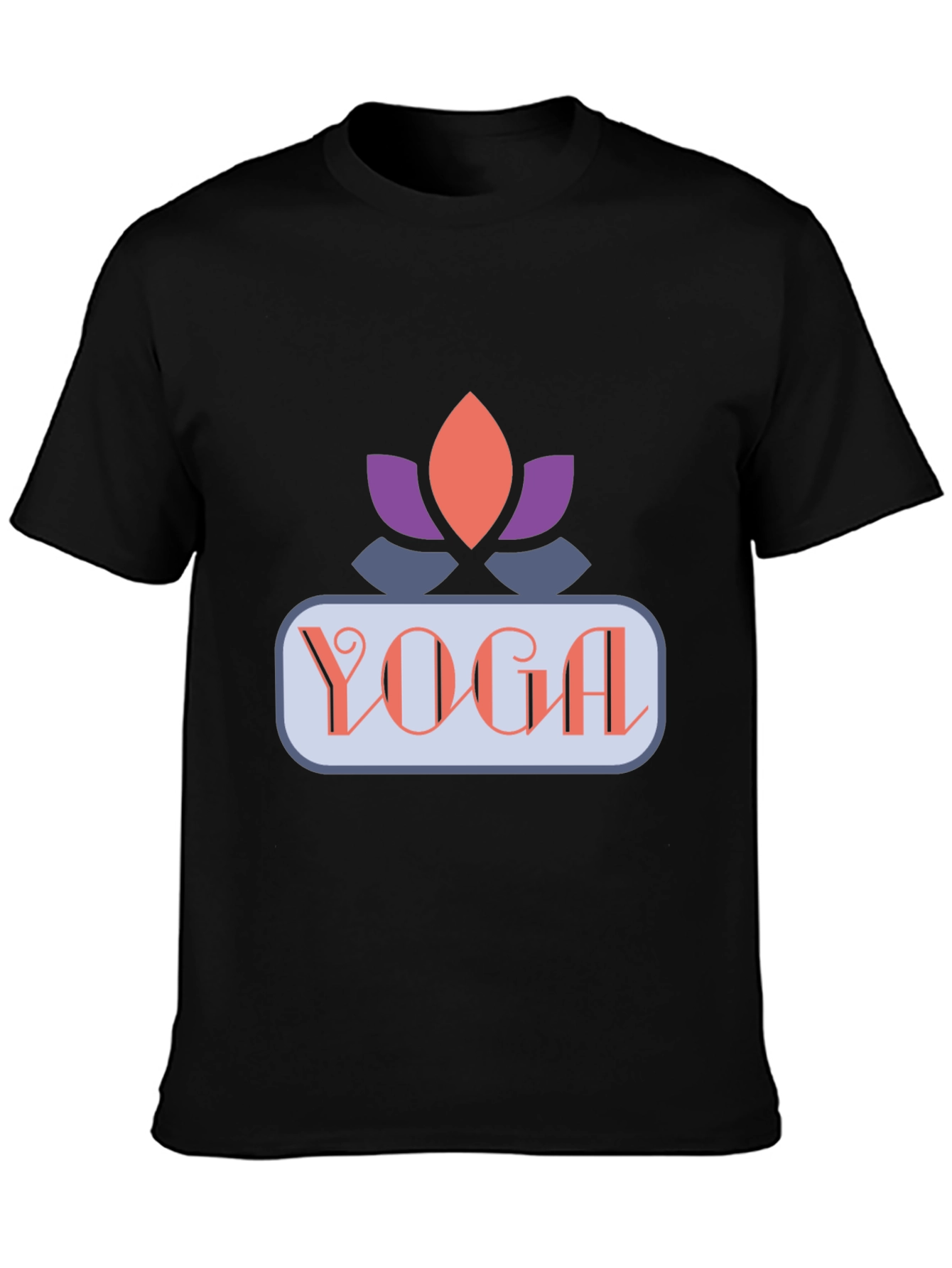 Yoga Lotus Graphic Tee - Black