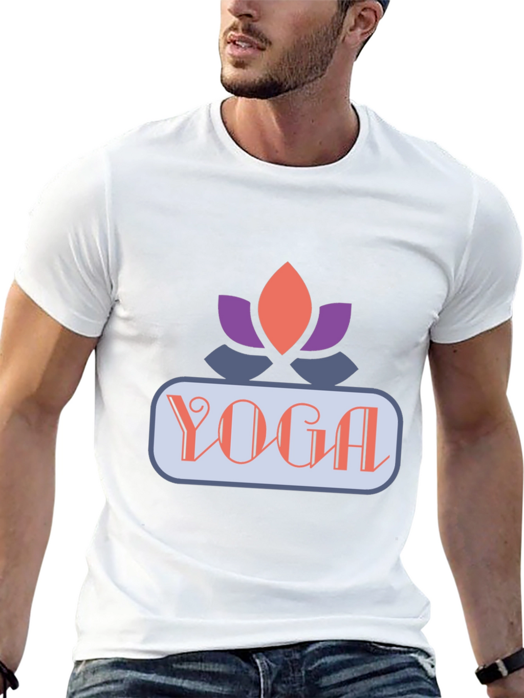 Yoga Lotus Graphic Tee - Black