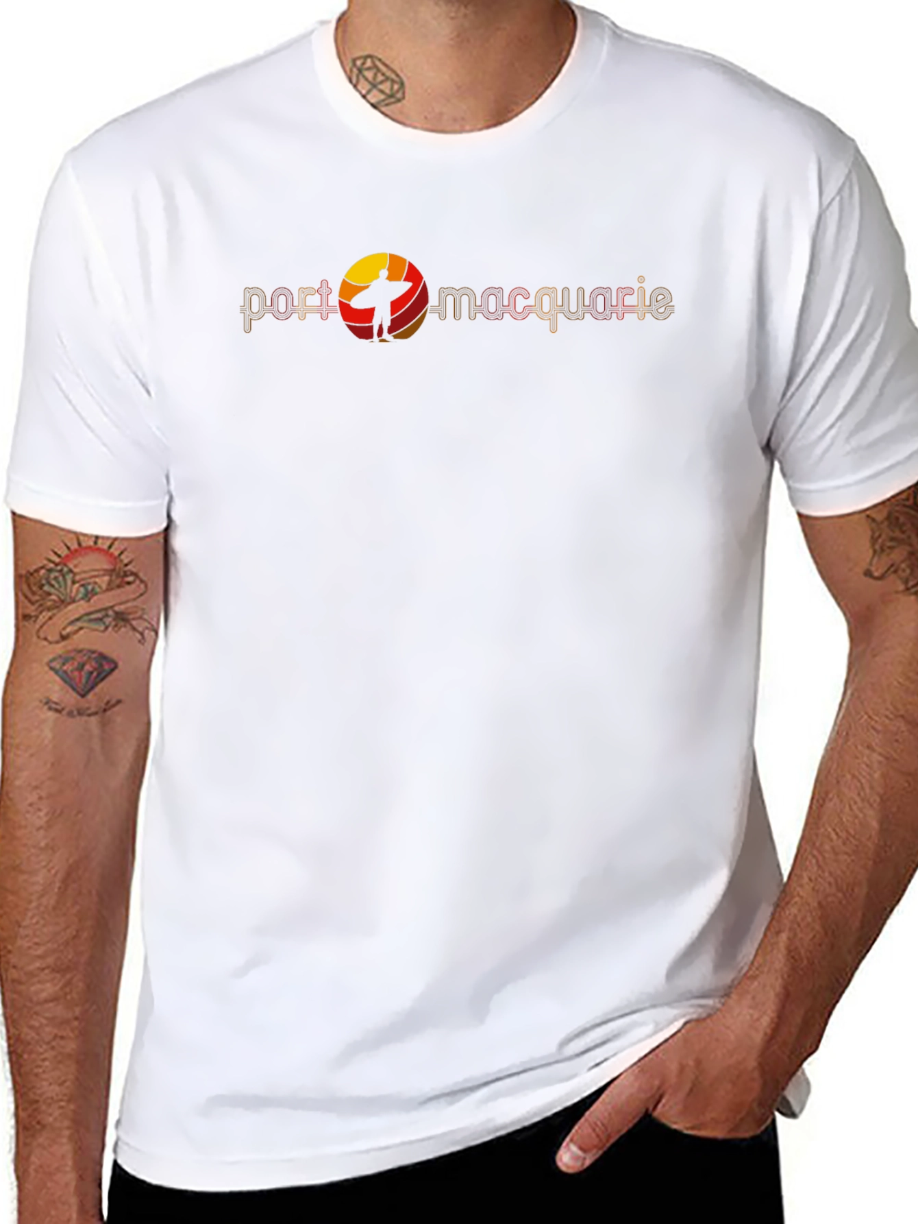 Port Macquarie Retro Surfer Graphic Tee