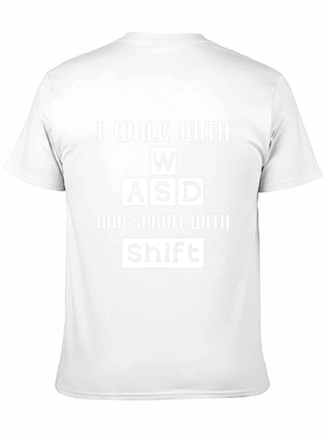 Gamer T-Shirt: WASD & Shift Keys - Walk & Sprint