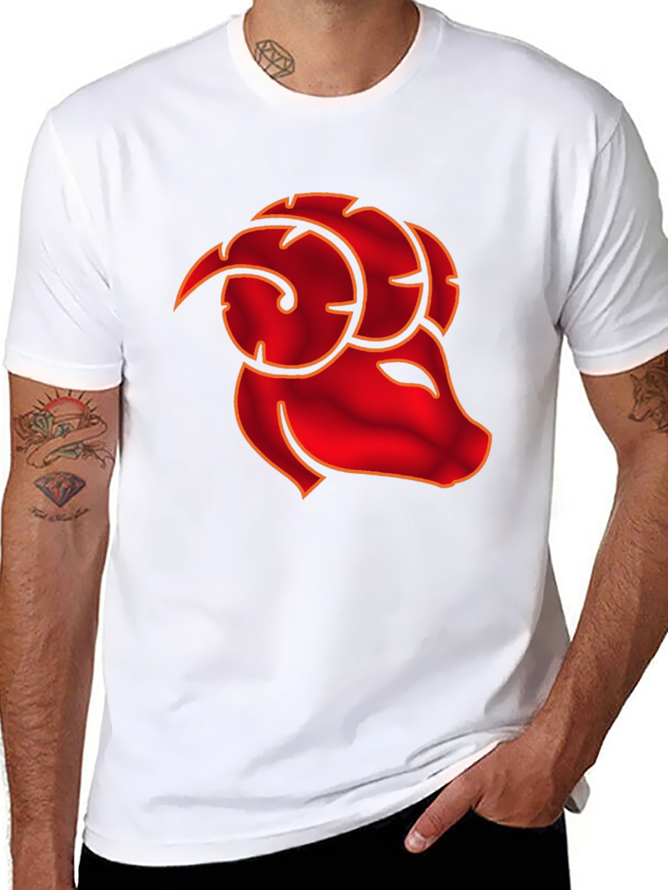 Aries Zodiac T-Shirt - Black Cotton Tee for Men