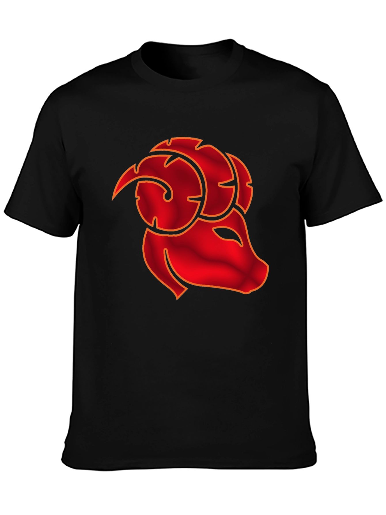Aries Zodiac T-Shirt - Black Cotton Tee for Men