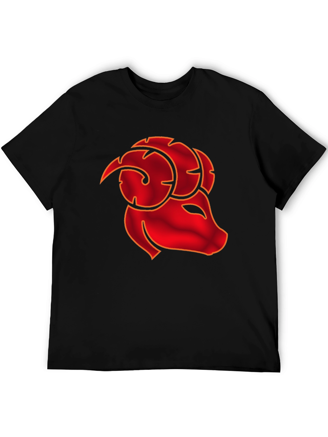 Aries Zodiac T-Shirt - Black Cotton Tee for Men