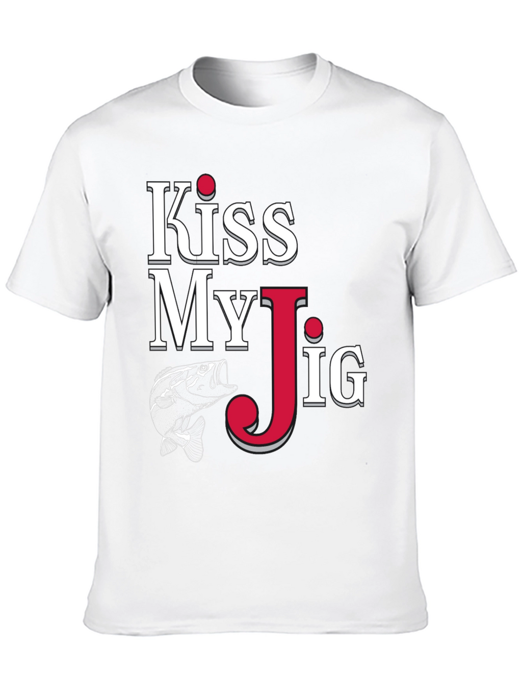 Kiss My Jig Black Fishing T-Shirt