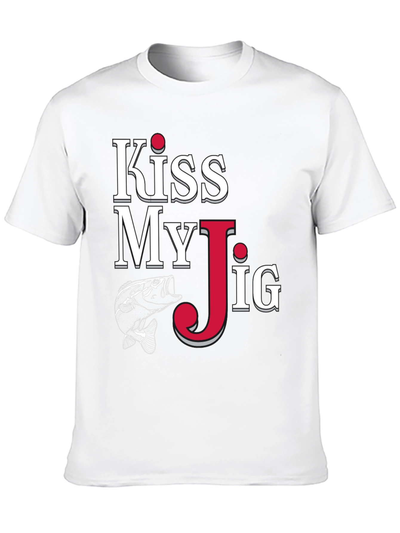 Kiss My Jig Black Fishing T-Shirt