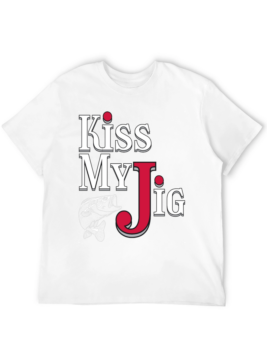 Kiss My Jig Black Fishing T-Shirt