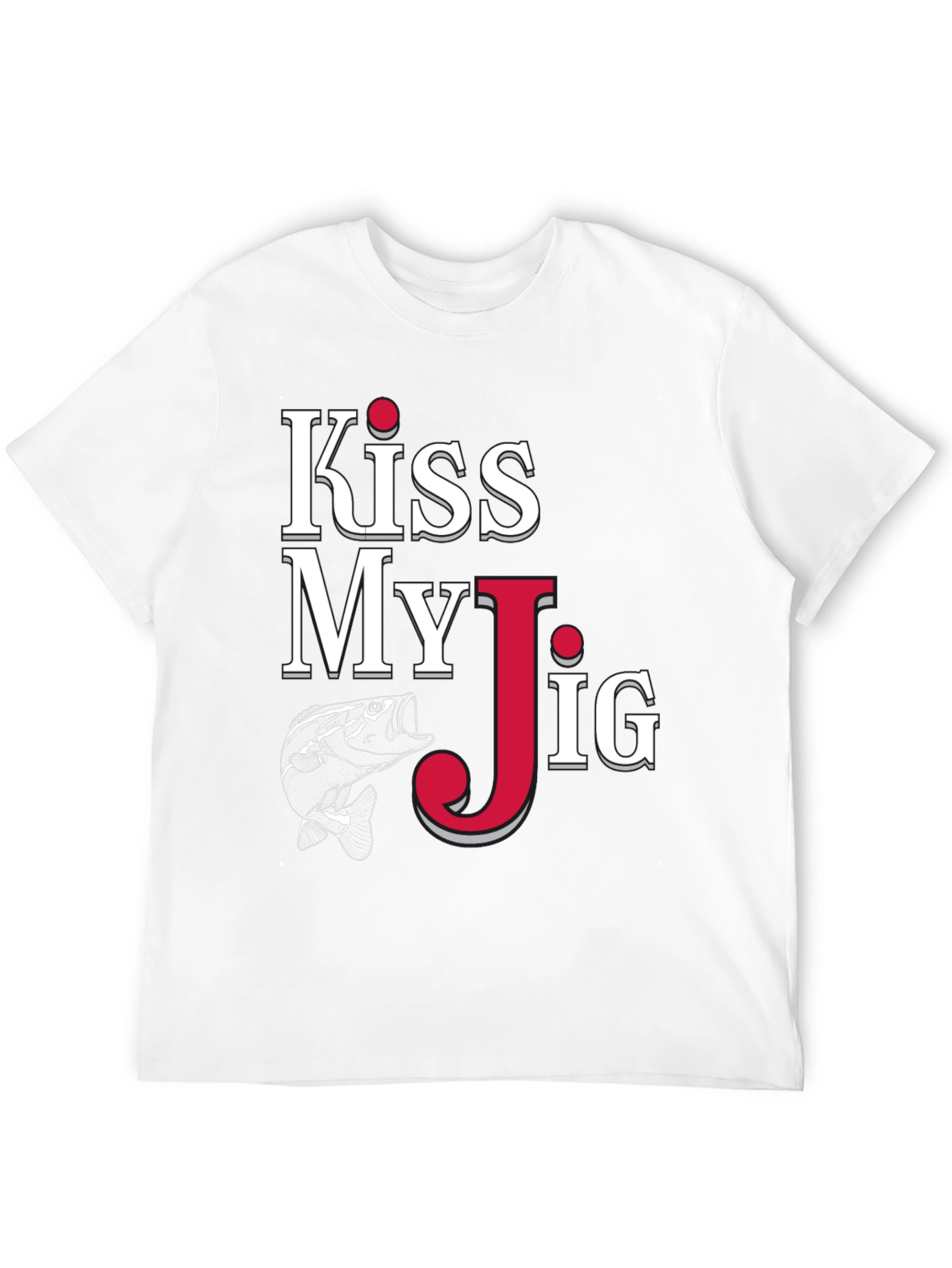 Kiss My Jig Black Fishing T-Shirt