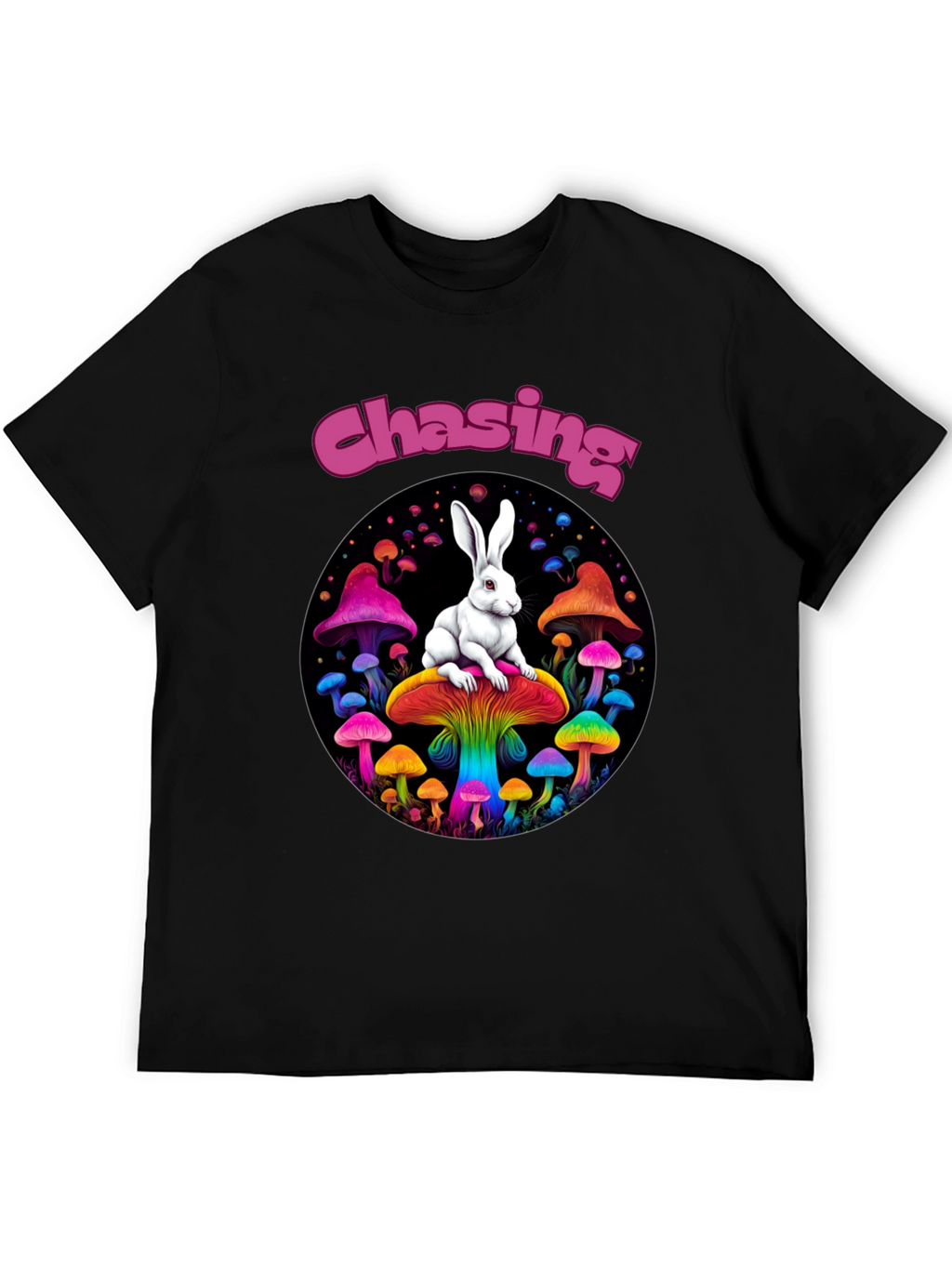 Chasing Rabbit Mushroom Graphic Tee