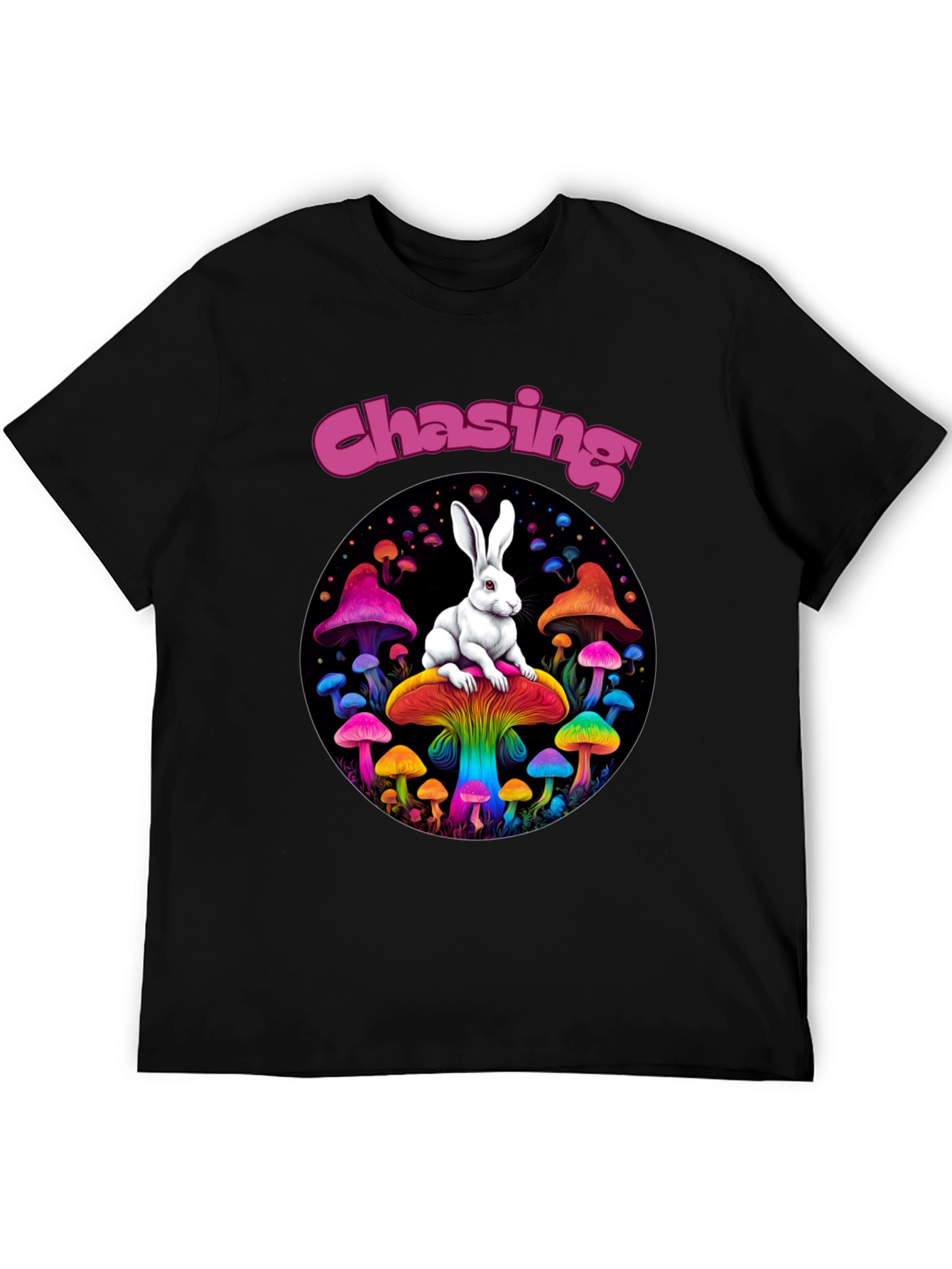 Chasing Rabbit Mushroom Graphic Tee
